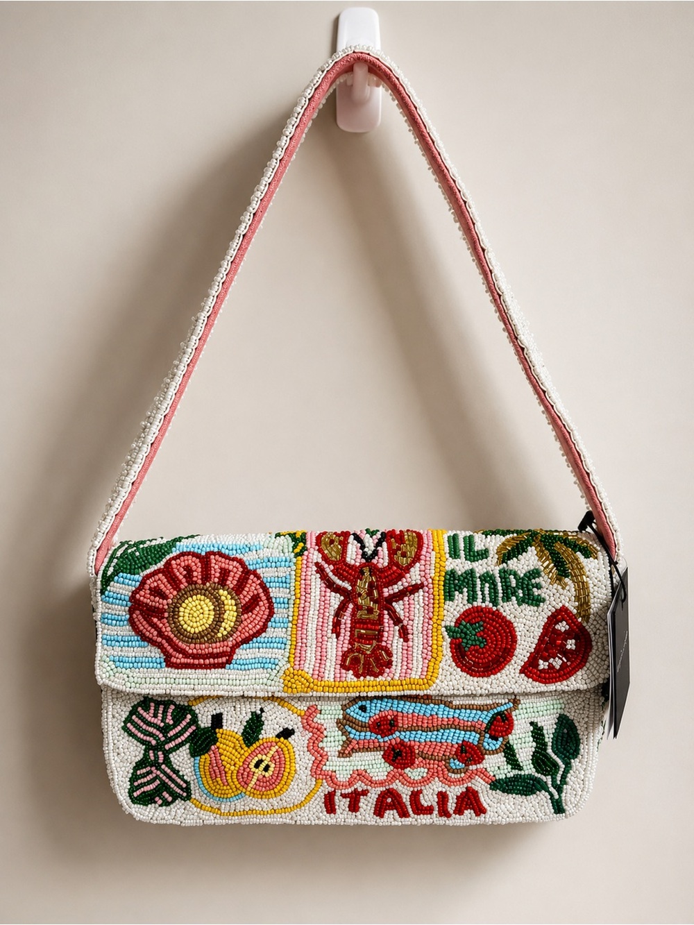 Italy Beaded Shoulder Bag